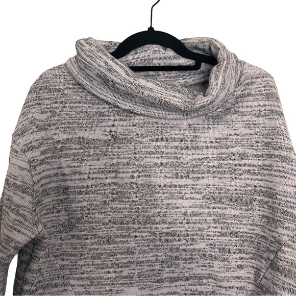 Anthropologie Saturday Sunday Marled Cowl Neck Pullover Sweatshirt Purple Gray S - Picture 3 of 9